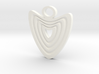 Heart with grooves Pendant 3d printed 