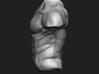 3D Male torso  3d printed side view (right)