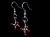 Earrings (Pair)- Molecule- Fructose 3d printed Render
