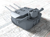 1/400 Richelieu 152 mm/55 (6") Model 1930 Guns 3d printed 3d render showing Port and Starboard Turret detail