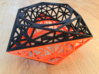 TRIA ARCHITECT - 3D PRINTED HERO CUFF/BANGLE 3d printed Tria Hex Raw  ( 2 bangles shown ) Orange and Black Strong Flexible ( actual print )