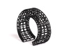 Large geometric cuff bracelet statement jewelry ar 3d printed black cuff bracelet
