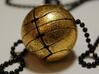 Apple of Eden Necklace Pendant 3d printed Gold Gloss Front