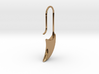 Drop earring (KB3b) 3d printed Polished brass is highly polished and is an attractive option to gold