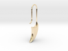 Drop earring (KB3b) 3d printed Gold plated finish is an affordable attractive option to solid gold