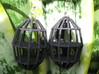 Four Caged Balls Earrings 3d printed 
