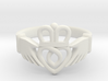 Traditional Claddagh Ring 3d printed 