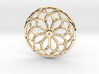 Mandala pendant or earrings with small dots 3d printed 