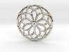 Mandala pendant or earrings with small dots 3d printed 