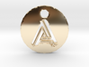 initial "A" pendant 3d printed 14k Gold Plated