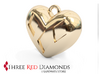 Diamond Kissed Heart Pendant 3d printed 