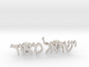 Hebrew Name Cufflinks - "Yisrael Meir" 3d printed 