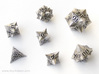 Faceted - polyhedral 7 dice set 3d printed 
