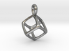 Hexahedron Platonic Solid Pendant 3d printed 