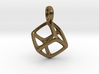 Hexahedron Platonic Solid Pendant 3d printed 