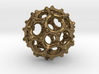 Spiky ball pendant necklace 3d printed pendant necklace raw bronze