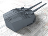 1/350 HMS Invincible 1916 12" MKX Guns x4 3d printed 3d render showing Turret P and Q detail