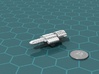 Eltanni Supercarrier 3d printed Render of the model, with a virtual quarter for scale.