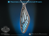 Cicada Wing Pendant - Outside 3d printed Shown with the plastic insert (sold separately), which was dyed with Rit, post printing.