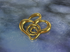 Heart pendant 3d printed gold material