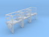 N Scale Cage Ladder Platform Left 3pc 3d printed 