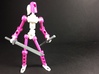 Moli (female) Modifier Kit for ModiBot Mo 3d printed As shown in white- weapons & pink parts sold separately