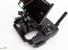 DJI Controller Phone / Tablet Mount Plate Insert 3d printed Inserted into the DJI Mavic Air controller with a Samsung Note 8 attached using a standard cell phone holder with GoPro mount.