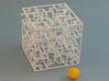 Twisted Symmetry 3d printed with yellow painted ball