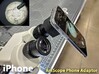 AmScope Microscope Cellphone Adapter (iPhone) 3d printed Note, a centered camera, Android variant shown here. The two products are nearly identical aside from the mounting face that for this product accommodates the corner camera position.