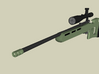 AWP Sniper Airsoft Muzzle Brake (1" Male +) 3d printed 