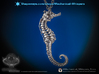 Seahorse Pendant Jewelry Necklace Mermaid Charm 3d printed 