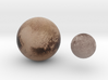 Pluto & Charon 1:250 million 3d printed 