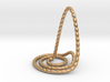 Wave beads pendant necklace 3d printed pendant necklace in bronze