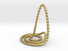 Wave beads pendant necklace 3d printed pendant necklace in brass