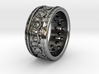 LATTICE RING WITH SILVER DIAMONDS SIZE 10.5 3d printed 