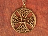 Round Celtic Cross Pendant 3d printed 30mm diameter