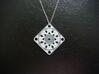 Square Pendant or Charm - Suspended Coin 3d printed FUD - Chain not included