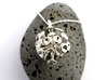 Discosphaera Coccolithophore pendant 3d printed Discosphaera pendant in sterling silver