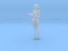 O Scale woman with notepad 3d printed This is a render not a picture