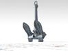 1/96 Royal Navy Byers Stockless Anchor 40cwt 3d printed 3d render showing product detail