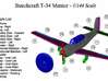 T34Mentor-144scale-4-PartFret 3d printed 