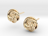 Pinwheel Flower Stud Earrings 3d printed 