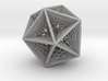 Icosahedron collapsing axis 3d printed 