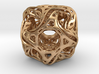 Ported looped drilled  cube pendant 3d printed 