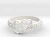Anniversary Ring with Triple Heart - April 7, 1990 3d printed 