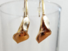 Calla lily earrings 3d printed 