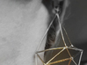 Space earrings 3d printed Gold