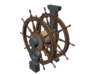 1/100 Ship's Wheel (Helm) for Ships-of-the-Line 3d printed Painting suggestion.