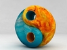 Fire and water yin yang 3d printed 