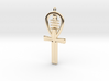 Egyptian Ankh a Replica of an ancient symbol of li 3d printed 14k Gold Plated